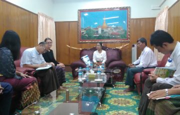 မွန်ပြည်နယ်လွှတ်တော်ဥက္ကဋ္ဌဒေါ်တင်အိ Friedrich-Naumann-Foundation (FNF) အဖွဲ့အား လက်ခံတွေ့ဆုံ