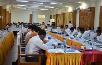 ၂၀၁၈-၂၀၁၉ ဘဏ္ဍာရေးနှစ်၊ ရသုံးခန့်မှန်းခြေငွေစာရင်းလျာထားချက်အား ဆွေးနွေးသည့်အစည်းအဝေး ကျင်းပပြုလုပ်ခြင်း